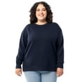 thumbnail image 2 of Terra & Sky Women's Plus Size Fleece Sweatshirt, Available in 1,2, and 3- Packs, Size 0X-4X, 2 of 11