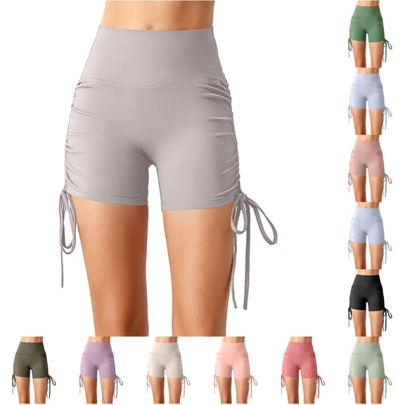 xfsWaSs High Waisted Biker Shorts for Women Tummy Control Soft Yoga Shorts Lightweight Stretch Workout Leggings Shorts Athletic Short