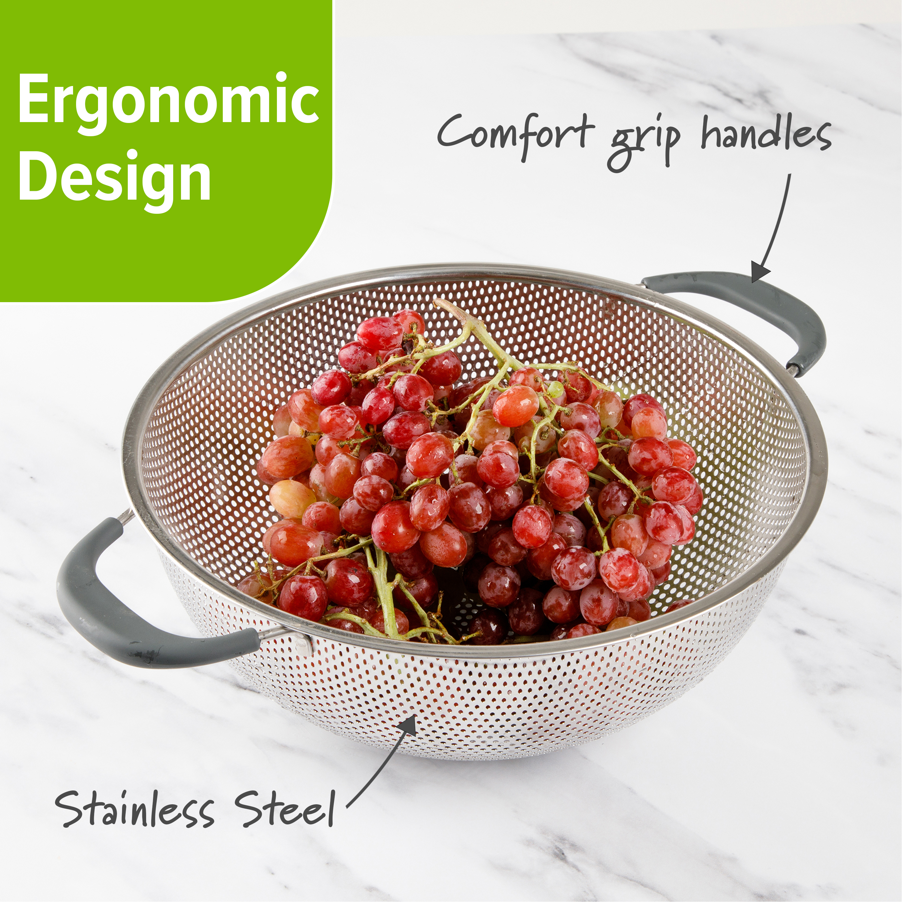 PrepSolutions 5-Quart Stainless Steel Colander photo 3