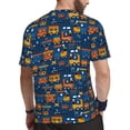 thumbnail image 2 of Wukai Funny Steam Train Print Men's Short-Sleeved Mesh T-Shirt,Quick-Dry Short Sleeve Workout T-Shirt-X-Large, 2 of 8