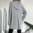 thumbnail image 6 of UPPADA Women's Long Sleeve Hooded Jacket Fall Winter Fashion Clothes Lightweight Casual Zip up Long Hoodies Pullover Tunic Sweatshirts Gray,L, 6 of 7