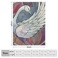 thumbnail image 4 of nygtbtfer White Swan Purple Flower Flannel Blanket Ultra-Soft Cozy Plush Blanket Throw Blankets Couch Chair Living Room Air Conditioning Cool Blankets  60x80in, 4 of 6