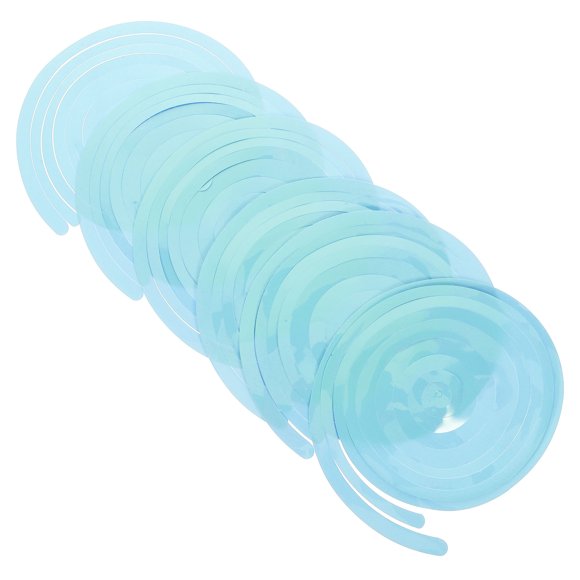 OULII 6Pcs Spiral Pendant for Holiday Party Decorations Sky-Blue Macaron Blue Plastic 70.00X14.50X14.50CM