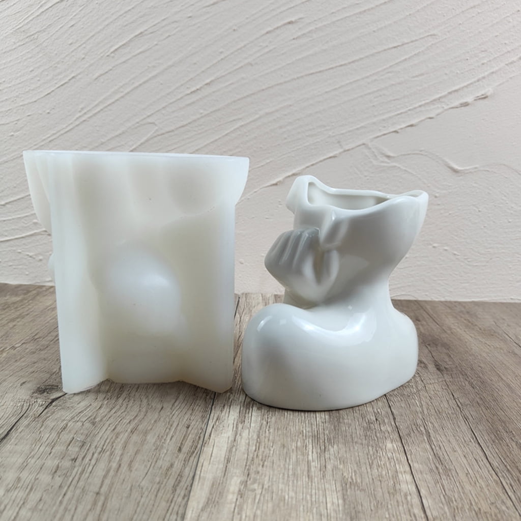 lanema Flowerpot Mold Resin Silicone Candle Mold Concrete Cements Clay Making Mould