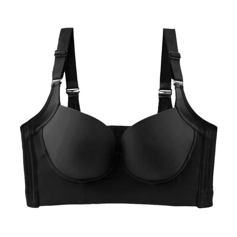CAICJ98 Lingerie for Women Plus Size Bralettes for Women, Wireless Bra,  Invisible Bra, Bra - Regular & Plus Size Bras for Women Black,34