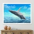 thumbnail image 3 of Designart 'Humpback Whale Jumping Out of Sea' Farmhouse Framed Art Print, 3 of 4