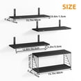 thumbnail image 4 of Fairy 4+1 Tier Bathroom Floating Shelves Over Toilet, 15.8in Wall Shelves for Bathroom, Living Room, Bedroom and Kitchen (Black), 4 of 6