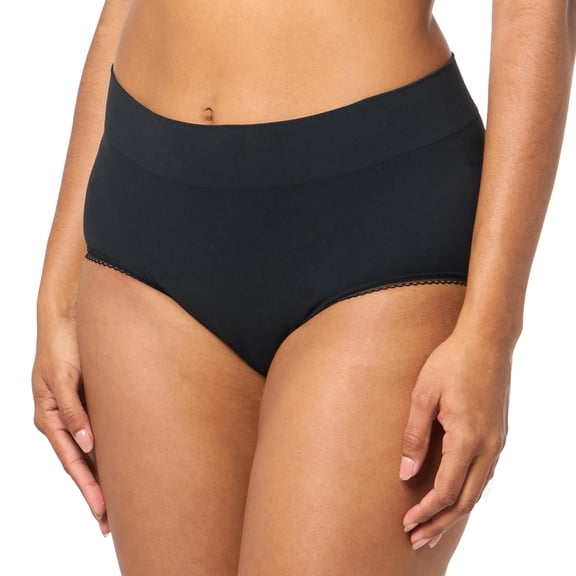 Wacoal womens Feeling Flexible Seamless Briefs, Black, Medium US