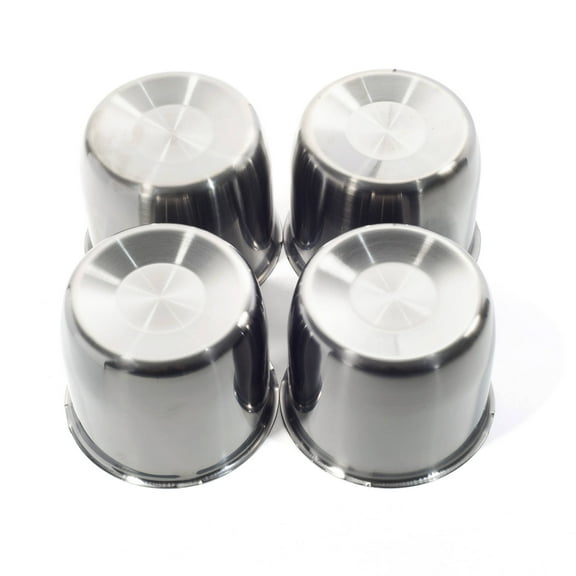 RhinoTuning 4.25" Hub Stainless Push Through Wheel Center Caps Trailer Center Caps for Rims Truck Auto 4Pcs