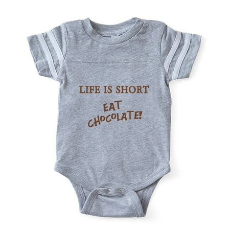 

CafePress - FIN Eat Chocolate - Cute Infant Baby Football Bodysuit