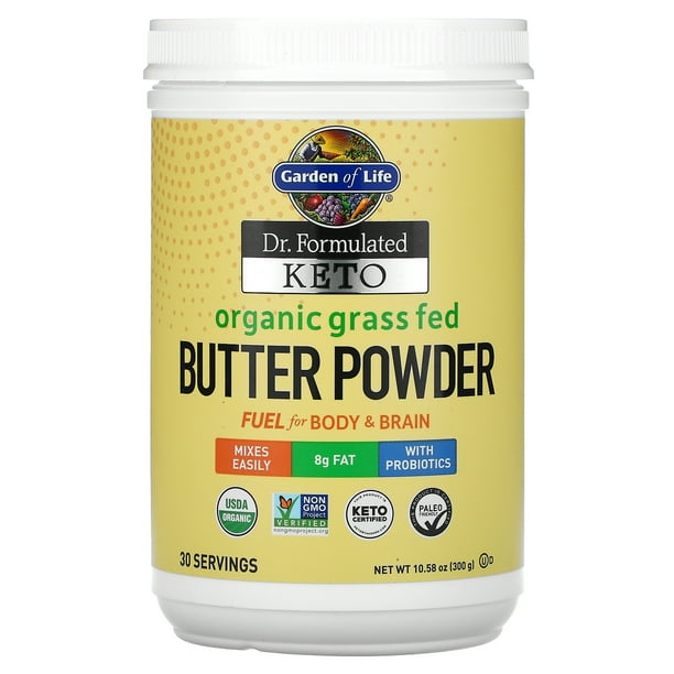 Garden of Life Dr. Formulated Keto, Organic Grass Fed Butter Powder, 10.58 oz (300 g) Walmart