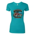 thumbnail image 2 of Wild Bobby, Ford Retro T-Bucket Roadster 1923 Vintage Garage Motors, Cars and Trucks, Women Slim Fit Junior Tee, Tahiti Blue, X-Large, 2 of 4