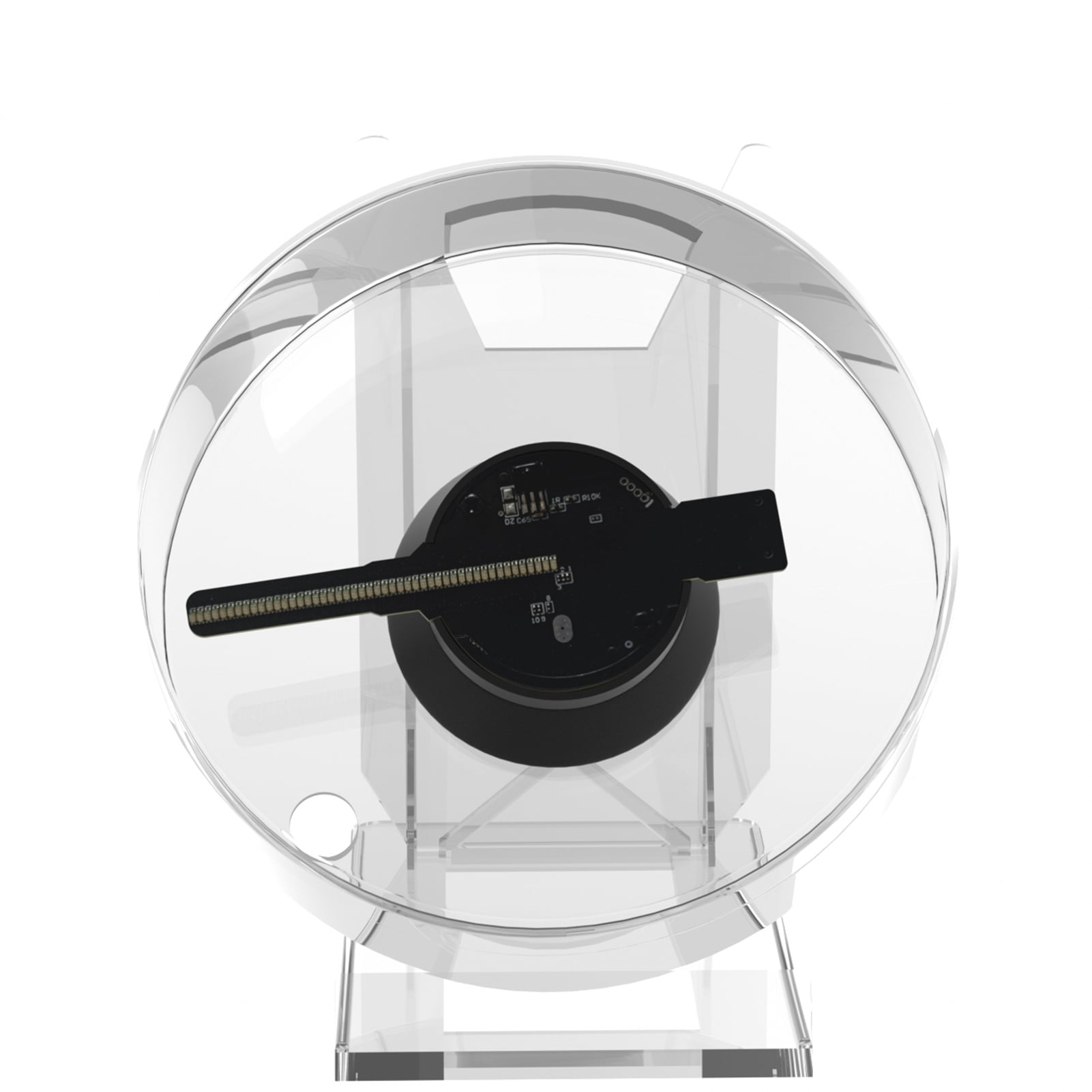 Hologram 3D Hologram Fan 11cm LED Holographic Projector Advertising Machine Portable Desktop Naked-Eye Stereo Display Built-in Speaker Transparent