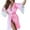 Pink, variant on AOOCHASLIY Bath Robes for Women Clothes Ladies Silk Kimono Dressing Babydoll Soft Belt Bath Robe Nightwear