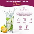 thumbnail image 4 of Barski Highball Glass - Drinking Glasses - Set of 4 - Hiball Tumblers - Glass Crystal Tumbler - for Water, Juice, Beer, Mixed Cocktails, Mojito Glass, Tom Collins Bar Glassware, 12 oz, Made in Europe, 4 of 7
