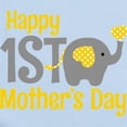 thumbnail image 2 of CafePress - 1St Mother's Day Elephant Yellow Body Suit - Long Sleeve Cotton Baby Bodysuit, 2 of 4