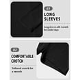 thumbnail image 5 of Aivtalk Womens Pajama Romper Ribbed Sexy Sleepwear One Piece Button Down Front Jumpsuit Shorts Bodycon Long Sleeve Knitted Bodysuit Unitard V Neck Y2k Workout Set Overall Outfit Black L, 5 of 7