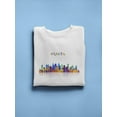 thumbnail image 3 of Atlanta Colorful Horizon Sketch Sweatshirt Women -Image by Shutterstock, Female Medium, 3 of 4