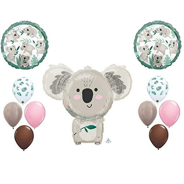 Baby Koala Bear Shower 11pc Any Occasion Birthday Australia New Zealand Travel Outback Jungle Animal Safari Favors Decor Eucalyptus Walmart Com Walmart Com