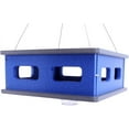 thumbnail image 4 of AmishToyBox.com Bluebird Feeder - Hanging Block House Mealworm Feeder for Bluebirds - Amish-Made with Poly Lumber Gray and Blue, 4 of 4