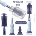 thumbnail image 2 of 3 In 1 Silicone Baby Bottle Brush Set Nipple Straw Cleaner Drying Rack Kit (blue ), 2 of 10