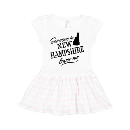 

Inktastic Someone in New Hampshire Loves Me Gift Toddler Girl Dress