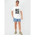 thumbnail image 1 of Camiseta de verano para hombre, talla grande, manga corta con estampado "PRAY", moderna e informal para el día a día, ideal para adultos, hombres, mujeres, adolescentes y jóvenes., 1 of 6