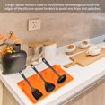 thumbnail image 4 of CNKOO Kitchen Silicone Spoon Rest 2 in 1 Tong Spatula Holder Portable Kitchen Utensil Tableware Rack  Orange, 4 of 9