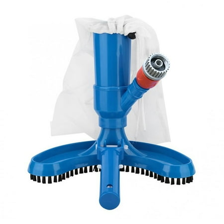 

Walmeck Jet Brush Pool Head Set Cleaner with Brush Bag Hose Adapter Cleaning Tool for Swimming Pool Spa Pond Hot Tub