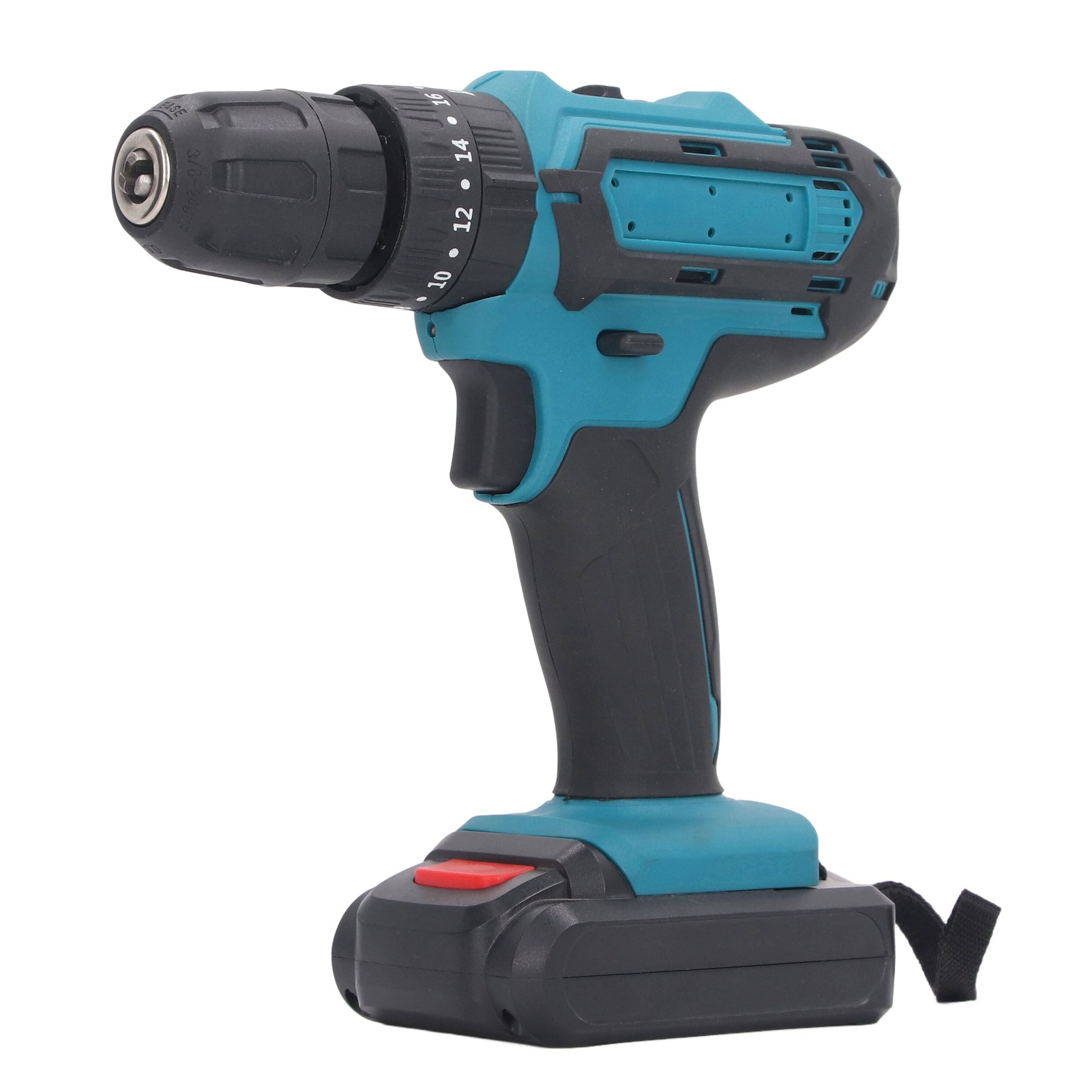 Cordless Drill 2 Gear Speed 3/8 24 UNF Keyless Chuck Portable Hand Electric Drill with 2 Batteries