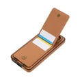 thumbnail image 3 of Wallet Back Case for Samsung Galaxy S22 Plus with Wrist Strap, Stylish Magnetic Card Holder Finger Ring Kickstand PU Leather Lanyard Shockproof Slim Phone Case for Samsung Galaxy S22 Plus, Brown, 3 of 7
