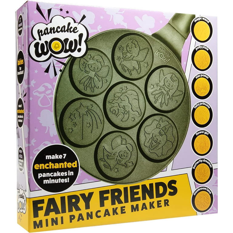 Fairy Friends Mini Pancake Pan - Make 7 Unique Flapjacks - Nonstick Griddle  for Breakfast Magic & Easy Cleanup - Fun Gift for Kids and Adults, Boys or  Girls 