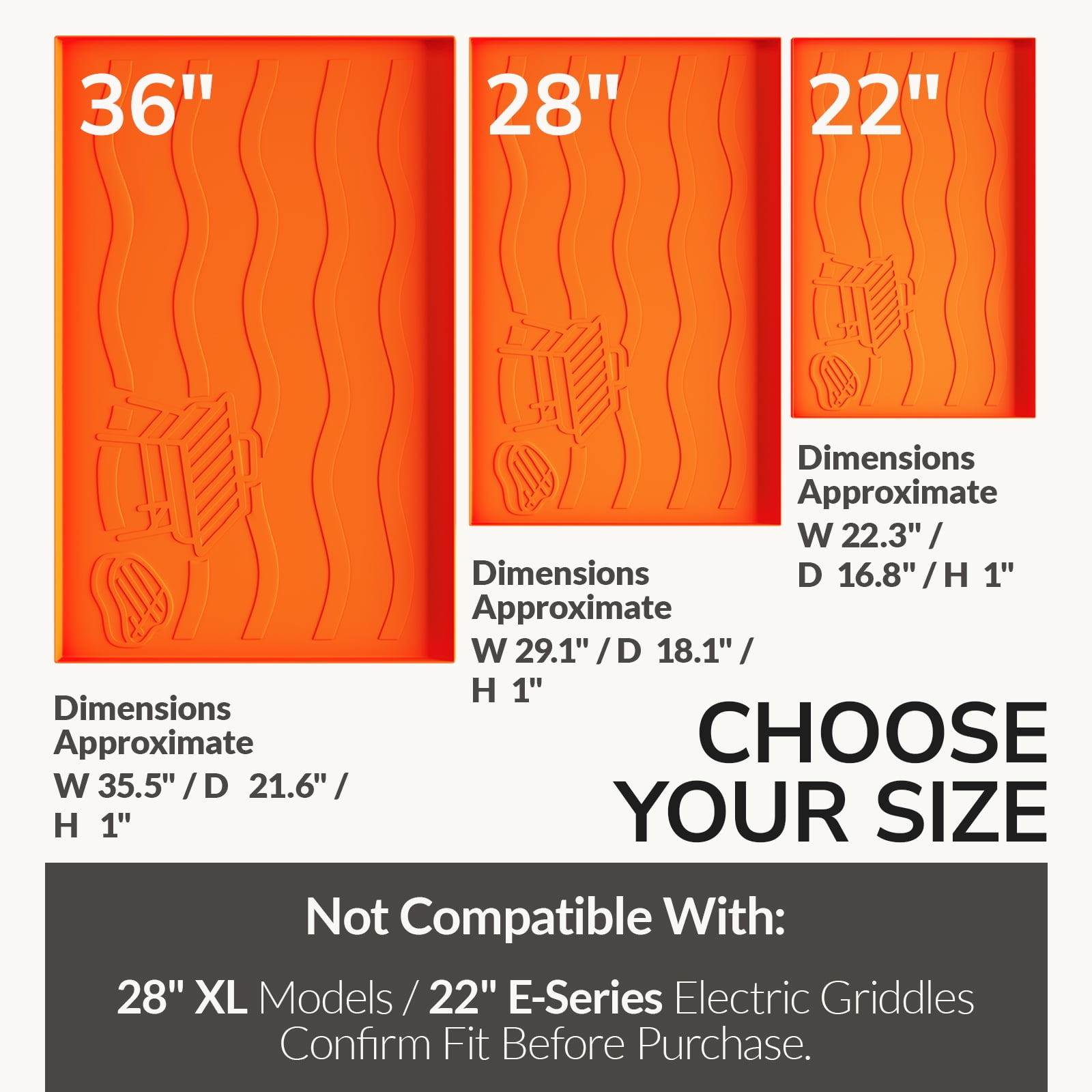 KissKing 28" Silicone Griddle Mat, Heavy-Duty Silicone Cover, Rust & Moisture Protection