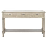 SAFAVIEH Landers 3-Drawer Console Table, Off-White/Brown