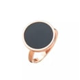 thumbnail image 7 of 14mm Black Band Rings Men Women's Titanium Steel Rose Gold Ring Size 4-10, 7 of 7