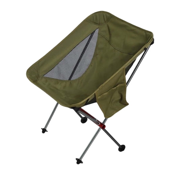 Taburete de respaldo de silla de camping plegable para pesca de picnic al aire libre con bolsa de almacenamiento Verde kusrkot Reposapiés portátil