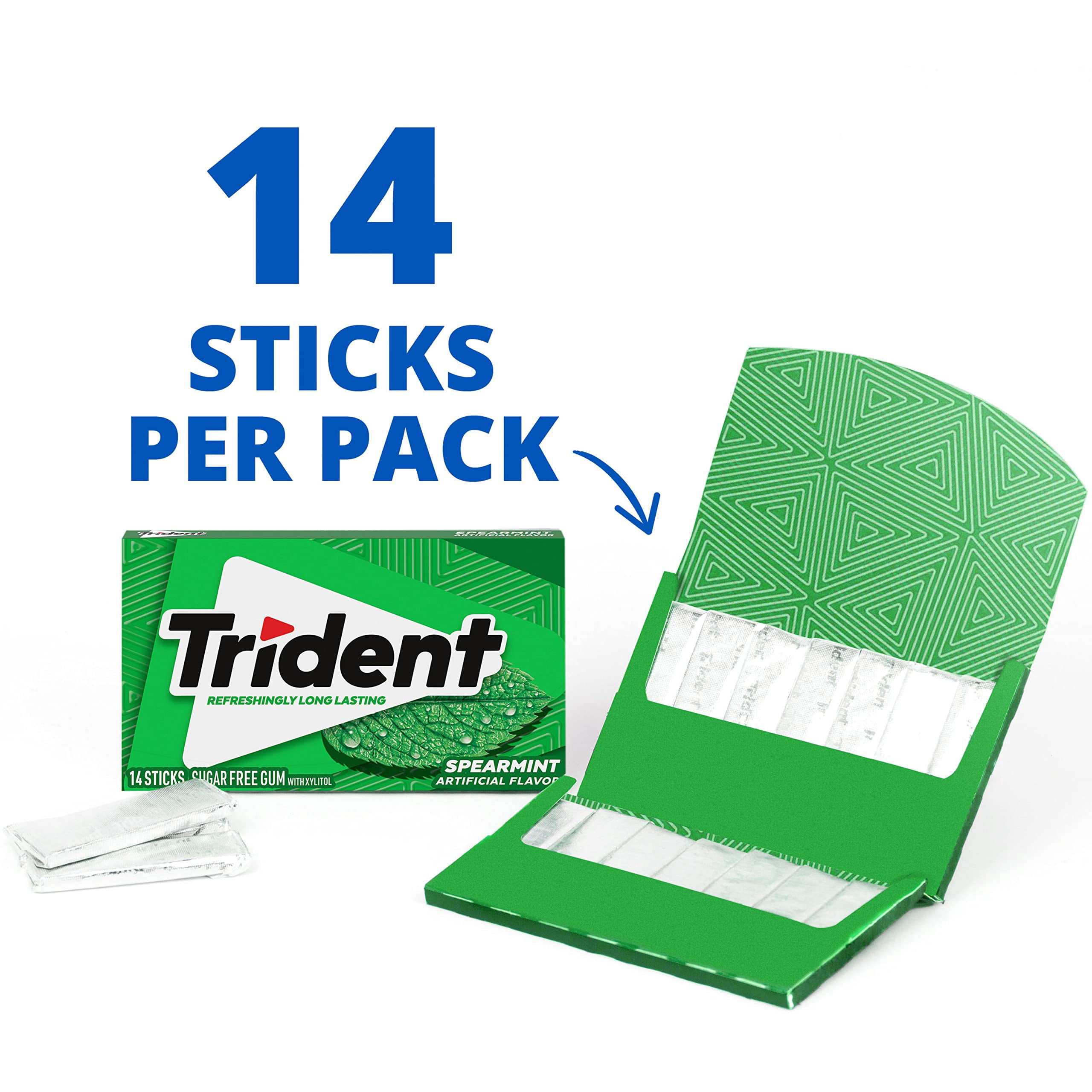 Trident Sugar Free Gum Variety Pack, 21 Packs of 14 Pieces (294 Total Pieces)