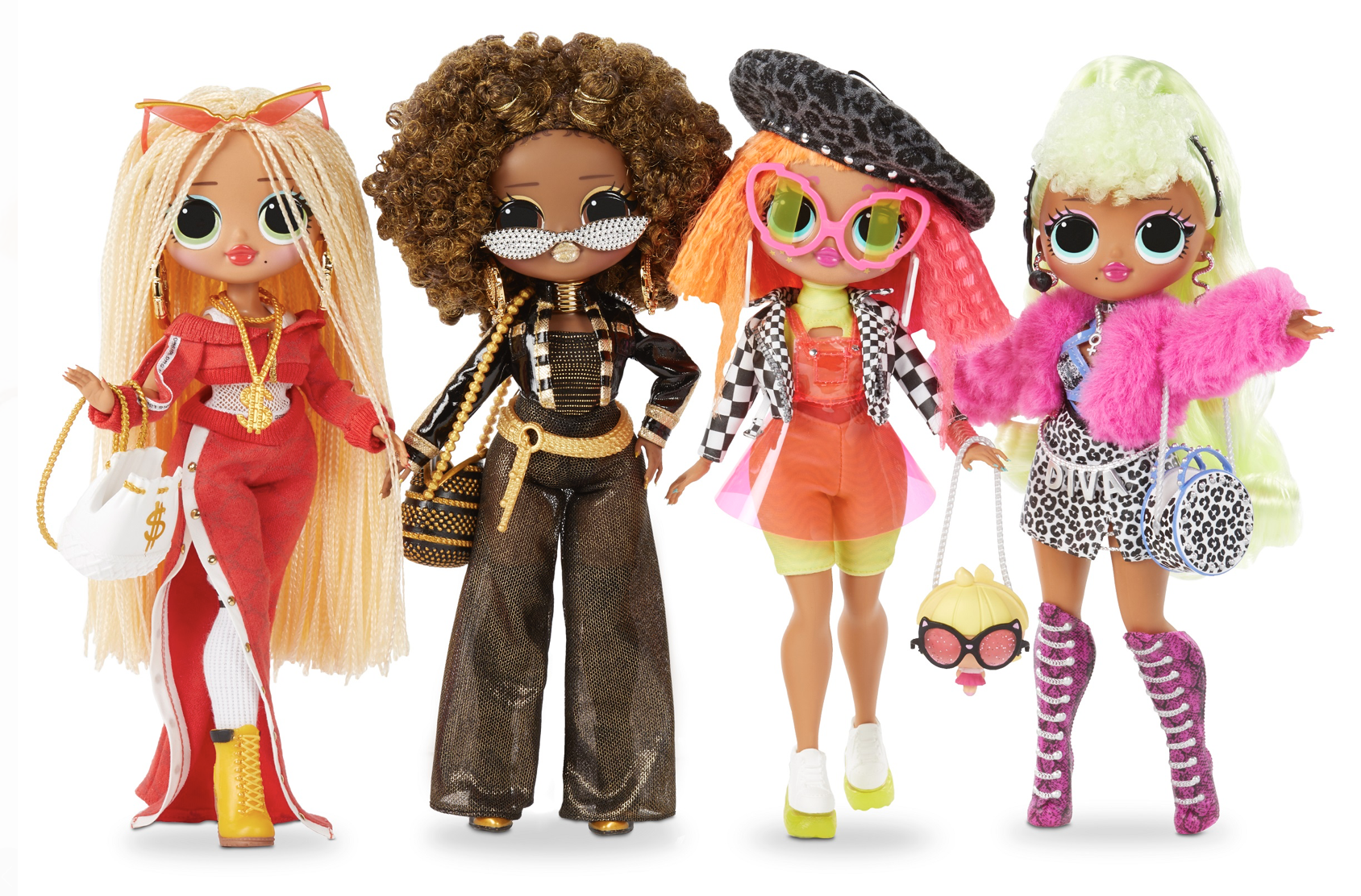 Details about  / 4 Pack LOL Surprise OMG Fashion Dolls Series 1 SWAG Lady Diva Royal Bee Neon NEW