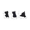 thumbnail image 5 of Contemporary Resin Elephant Objects for Home Accent - Ornaments for Bathroom, Office, Room and Living Room Display - Sculptural Figurine for Shelf or Coffee Table Decor - Set of 3, 6", 6", 5", Black, 5 of 13
