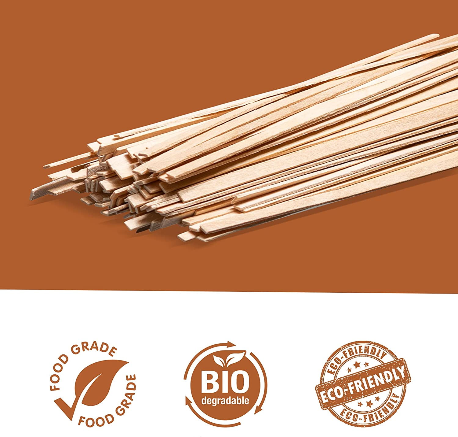 5.5 Inch Wooden Stirrers by PolyKing Stir Sticks