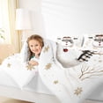 thumbnail image 5 of Castle Fairy Teenagers Christmas Snowman 3-Piece Full Size Comforter Sets,Winter Snowflakes Bedding Comforter Set,Happy New Year Lightweight Bedding Sets,Breathable Home Decor, 5 of 9