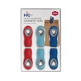 thumbnail image 6 of HIC Kitchen Multi-Purpose Magnetic Clips, Soft-Grip Handles, Set Of 6 (2 Each Turquoise, Red, And Navy), For Sealing Food Bags, Hanging Notes, And Organizing Home Or Office, 6 of 6