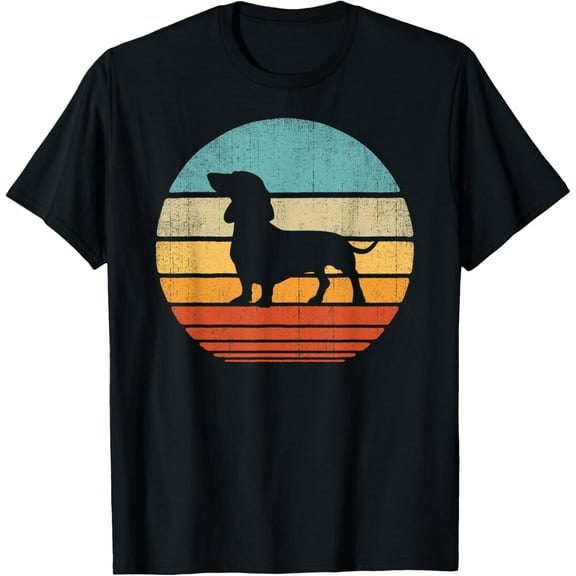 Dachshund Retro Vintage 60s 70s Sunset Wiener Dog Lovers Men T-Shirt