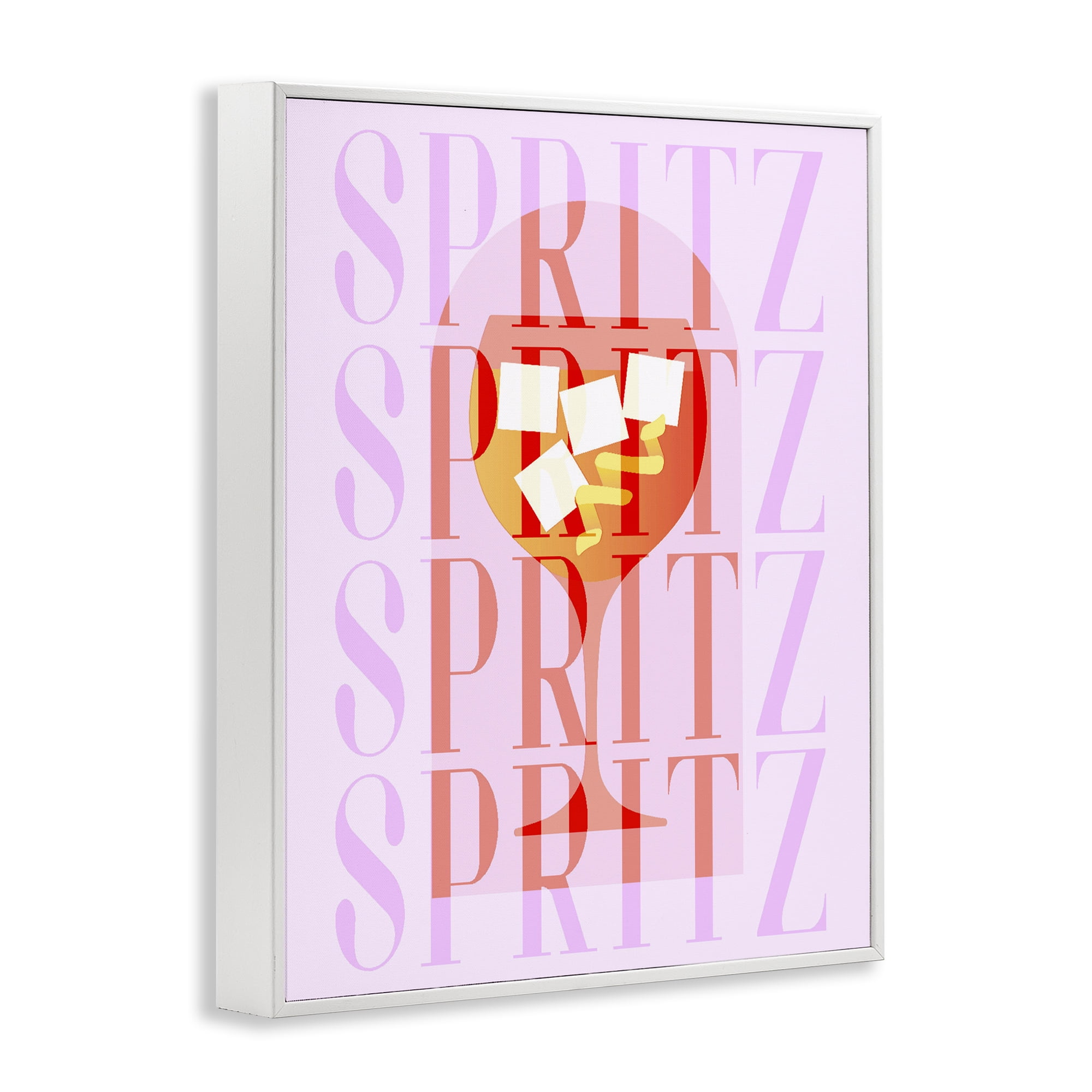 Retro Pastel Spritz White Framed Giclee Art, design by Lil' Rue