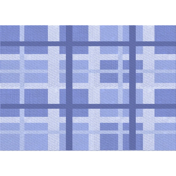 Ahgly Company Indoor Rectangle Patterned Light Slate Blue Area Rugs, 2' x 3'