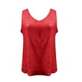 thumbnail image 3 of AherBiu Party Tops for Women Sequin Tank Tops V Neck Sleeveless Glitter Dressy Casual Blouse Sparkly Cute Shirts, 3 of 6
