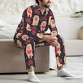 thumbnail image 5 of Mens Pajamas Set, Cute heart Dog Puppy Button Down Long Sleeve Loungewear Sleepwear Pjs sets for Men, 5 of 5