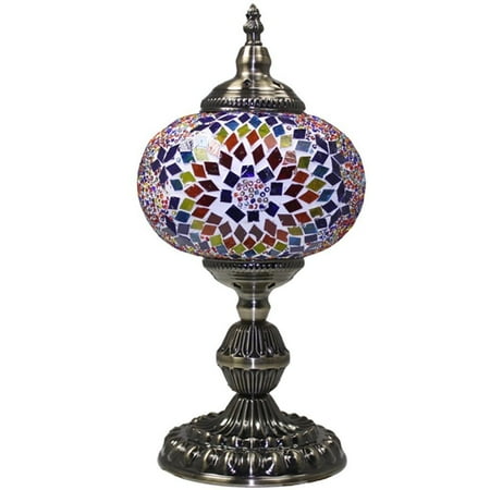 Silver Fever Handcrafted Mosaic Turkish Lamp Moroccan Glass Table Silver Fever Handcrafted Mosaic Turkish Lamp Moroccan Glass Table Desk Bedside Light Bronze Base Fl Burst Lg Com