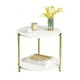thumbnail image 1 of Mesa auxiliar 2 niveles Ilios Innova MA-40D Blanco con dorado, 1 of 9