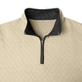 thumbnail image 7 of TOUMENY Men Zip Up Sweater High Neck Long Sleeve Solid Casual Comfy Slim Fit Pullover Fashion Knit Fall Winter Layer Tops Jacket Beige XXXL, 7 of 7